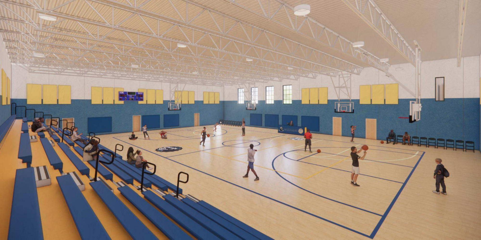 Rendering of the new SJPII/CA gym for the fundraising project